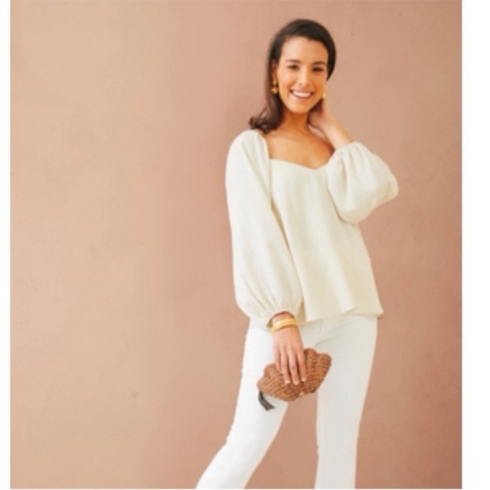 Pomander Place Tuckernuck Pippa Puff Sleeves Blouse Size XS